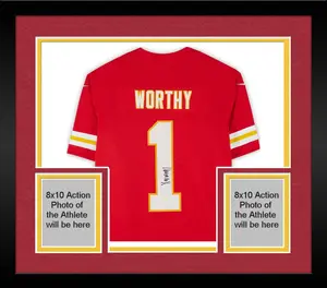 Framed Xavier Worthy Kansas City Chiefs Autographed Red Limited Jersey - Fanatics Authentic Certified