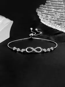 Geometric infinite loop 8-shaped bracelet for women, simple and fashionable, adjustable pull-out bracelet bracelet accessory, suitable for daily wear, vacation and dating occasions, and also a surprising exquisite small gift.