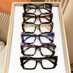 6-Pack Blue Light Blocking Glasses, Fashionable Simple HD Lens Reading Eyeglasses, Comfortable Portable Unisex Magnifying Glasses, High Definition Glasses