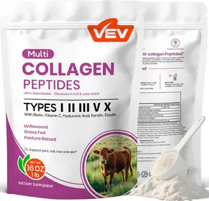 BIG SALE 2026!!! VEV Multi Collagen Peptides Powder, 16 oz (41 Servings) – Type I, II, III, V, X, Hydrolyzed Collagen, Hyaluronic Acid, Biotin, Vitamin C, Supports Skin, Unflavored, Dissolves Easily, Keto-Friendly