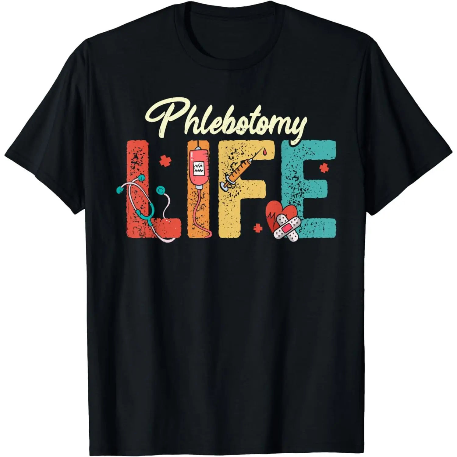 100% Cotton Phlebotomy Life - Phlebotomist Medical Healthcare Worker T-Shirt