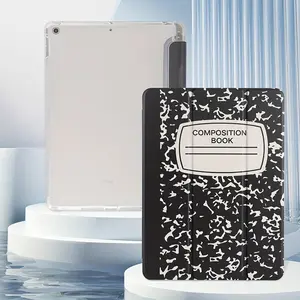 Notebook Pattern Case For Tablet, Wear-resistant Magnetic Suction Automatic Sleeping Wake Three-fold Two Stand Modes, New Literary Style Protective Cover, Suitable For Ipad Mini4/5/mini6/9.7/10.2/10.5/10.9/11/10 Generation Models. Pen Not Included