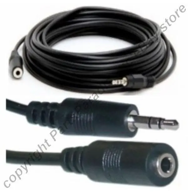 3.5mm Audio Extension Cable Cord Stereo Headphone Male to Female Car MP3 AUX 25FT