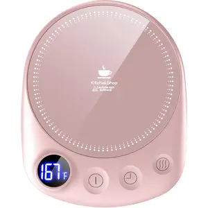 Coffee Mug Warmer - Fastest Heating & Highest Temperature, Coffee Cup Warmer for Desk Auto Shut Off, 4 Temp Settings & 1-12H Timer, Smart Electric Beverage Warmer for Coffee Tea (Pink)