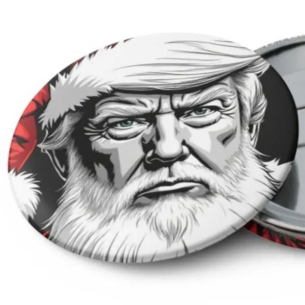 Donald Trump as Santa -- Christmas Holiday -- Pin Set of 5