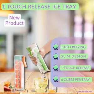 One Touch Release Ice Tray - Food-Grade BPA-Free PET | Easy De-Icing