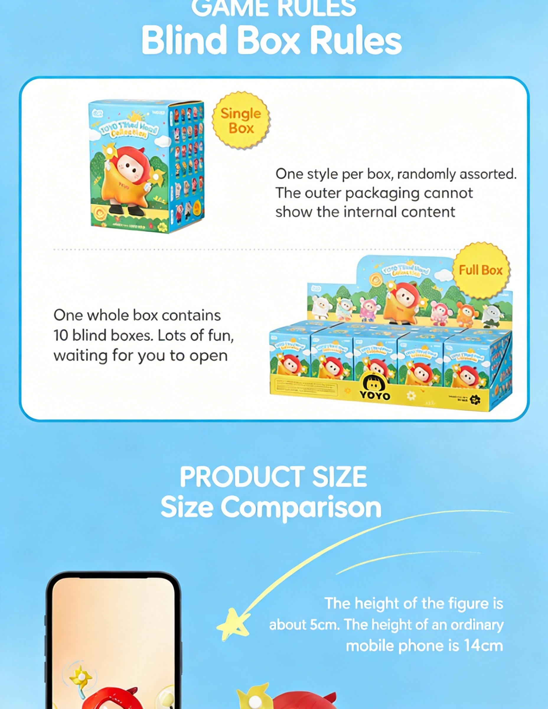 MINISO YOYO Cute Tilting Series Icon Box Blind Box Figurine “Rururu Sauce” Trendy Collectible Figurine Ornament Birthday Gift