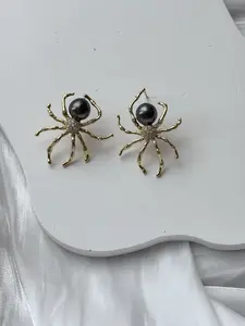 Tahitian Pearl Spider Stud Earrings