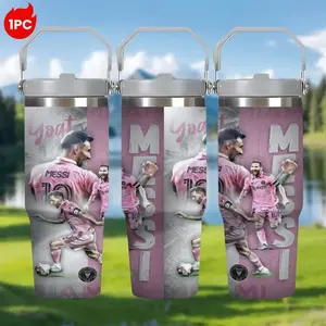 1pc 30oz Lionel Messi,Insulated cup- Heat insulation, leak prevention,with Leak-Proof Lid for Hot/Cold Beverages,  The ideal gift for birthdays and festivals- Suitable for families, gyms, workplaces, outdoor picnics and gatherings, Insulated Tumbler