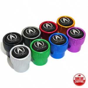 4pcs Gearwheel Style Universal Fit Acura Car Wheels Tire Air Valve Caps Stem Dust Cover 8 Colors