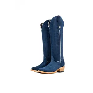 Eleanor Primavera Suede Tall Snip Toe Cowgirl Boot