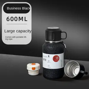 316 Steel 600ML Portable Leak-Free Temperature-Control Vacuum Flask Water Bottle, Long-Lasting Hot/Cold Retention Kitchenware Drinkware, Ideal for Office, Outdoor Hiking, Water Bottles, Portable Vacuum Flask