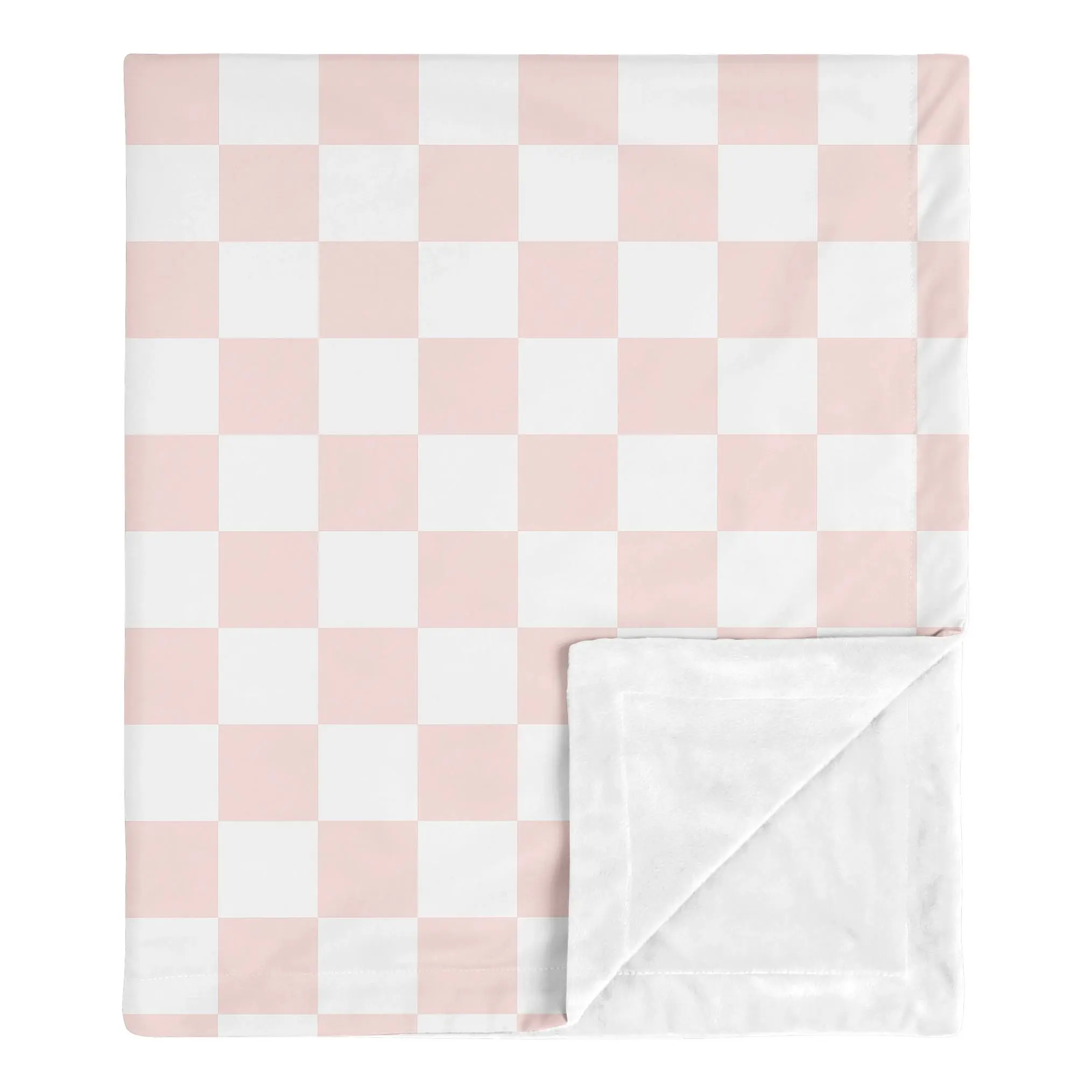 Sweet Jojo Designs Soft Baby Blanket (Pink Gingham Checkered Plaid) for Girls, Infant, Newborns, Toddler 30x36in - Stroller Swaddle Security Receiving Blankets Minky (Vintage, Classic, Checkerboard)