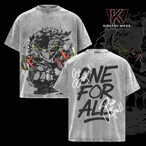 Izuku Midoriya “One For All” Vintage Washed Oversized T-Shirt – My Hero Academia Season 8 Anime Graphic Tee, Deku Shirt, Soft Cotton Streetwear Casual Apparel, Unisex Top, Gift for MHA Fans