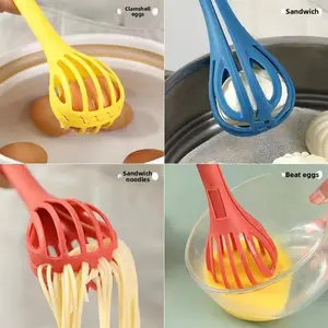 3-in-1 Multifunctional Whisk & Food Clip | Manual Baking Tool for Eggs & Pasta, Essential Kitchen Gadget for Home Cooking