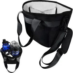 Insulated 4 Cup Drink Carrier Tote | 1680D Fabric  Coffee Cup Bag with Adjustable Dividers | Portable & Secure  for Hot & Cold Beverages | Family Size