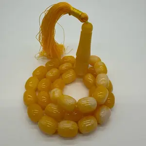 Natural Indonesian Sumatra Amber 75g Tasbeeh Tesbih 33 Praying Beads Islamic Beads for Prayer