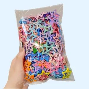 30/50/62pcs Colorful Star Shaped Hair Clips, Cute Hair Accessories for Women, Suitable for Thick Hair, Fashion Hair Accessories for Party, Everyday Accessories