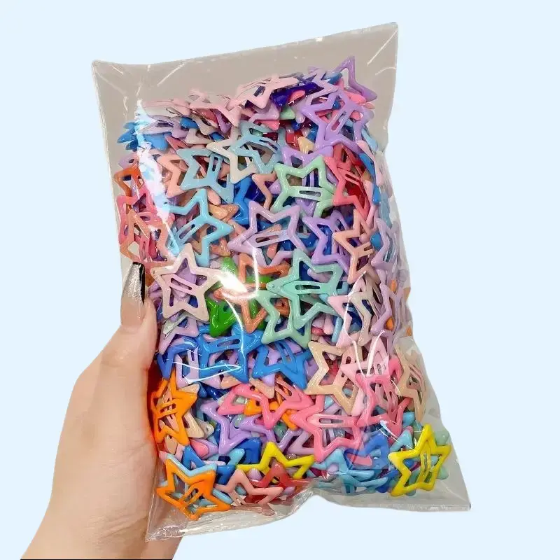 30/50/62pcs Colorful Star Shaped Hair Clips, Cute Hair Accessories for Women, Suitable for Thick Hair, Fashion Hair Accessories for Party, Everyday Accessories