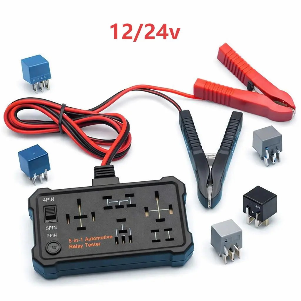 12V-24V Universal Motorcycle Relay Tester - Professional Automotive Diagnostic Tool for Vehicle Circuit, Starter & Relay Voltage Testing, Relay Voltage Tester