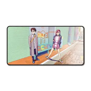 Alien Occult Extra Large Anime Mousepad - Okarun, Momo Ayase - Anti-Slip Rubber Base Deskmat