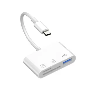 USB TYPE-C SD card reader adapter, Type C Micro SD TF card Reader adapter, 3-in-1 USB camera memory card reader adapter, suitable for new pad Pro, MacBook Pro and more USB Type-C devices