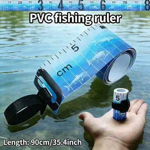 Outdoor Fishing Measuring Ruler, 90cm/35.4 Inch Portable Compact Fish Ruler, Made of PVC, No Batteries Required, Essential Fishing Tool