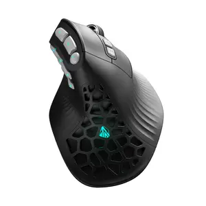 [NEW] SOLAKAKA E9 PRO Vertical MMO Gaming Mouse - Lightweight Ergonomic Gaming Mouse with 10 Side Buttons,PAW3395 36000 DPI Sensor,45°Grip,Tri-Mode 2.4G/BT/Wired, RGB,1000mAh Rechargeable Mouse for PC/Mac - Black