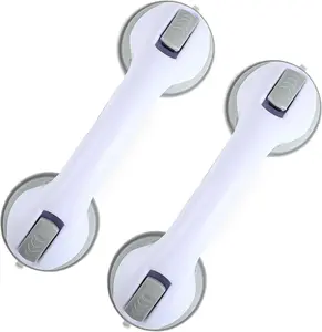 Grab Bars for Bathtubs and Showers, 2 Pack Shower Handle 12 Inch Strong Suction Shower Bar, Safety Bars for Shower Chair, Bathroom Grab Bar for Senior