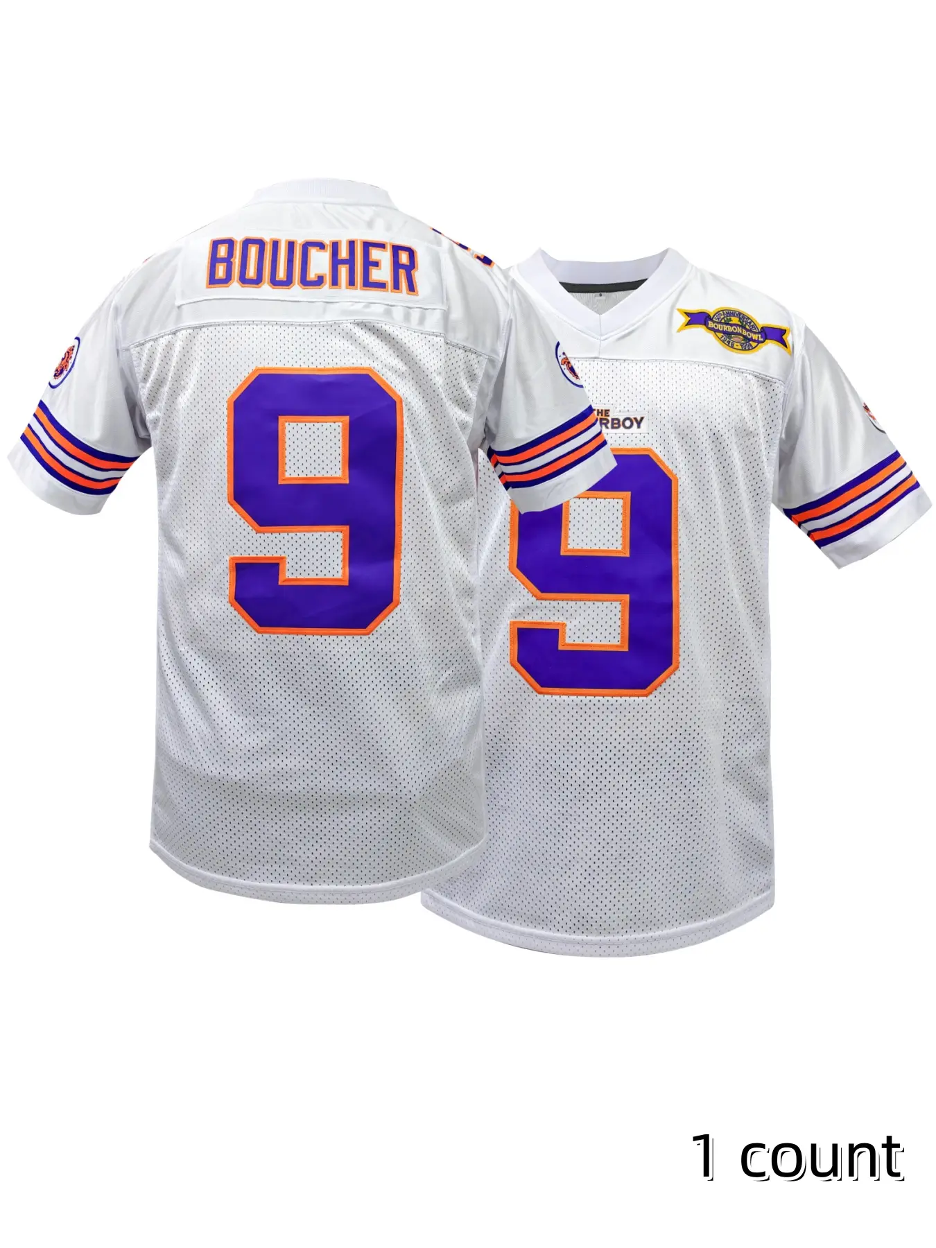 90s Football Jersey for Party V Neck Jersey,Bobby Boucher #9 The Waterboy Sandler 50th Anniversary Movie Football Jersey Football Shirts