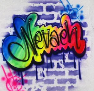 Airbrush Old Skool Urban Graffiti Name Design T Shirt