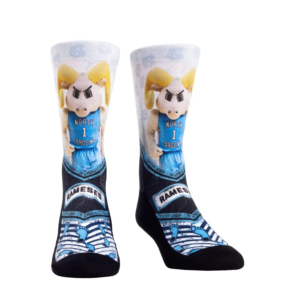 Rock Em Elite UNC Tar Heels Mascot Walkout NCAA Licensed Crew Socks