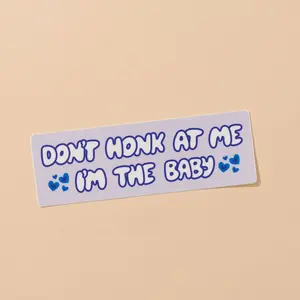 Don't Honk I'm the Baby - Removable Bumper Sticker