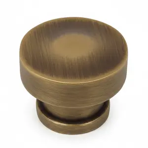Cosmas 704BAB Brushed Antique Brass Round Contemporary Cabinet Knob