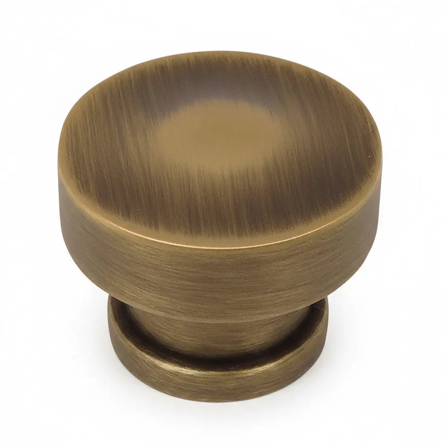 Cosmas 704BAB Brushed Antique Brass Round Contemporary Cabinet Knob