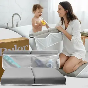 Rylor Baby Bath Kneeler & Elbow Rest Pad - Extra Thick Foam Cushion for Bathing Infants & Toddlers - Non-Slip, Comfortable Support (Blue)