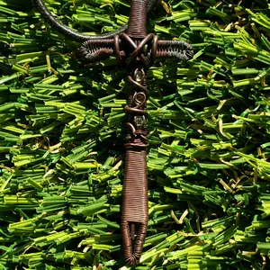 Crystal Copper wire Sword Pendant or Key Chain your choice