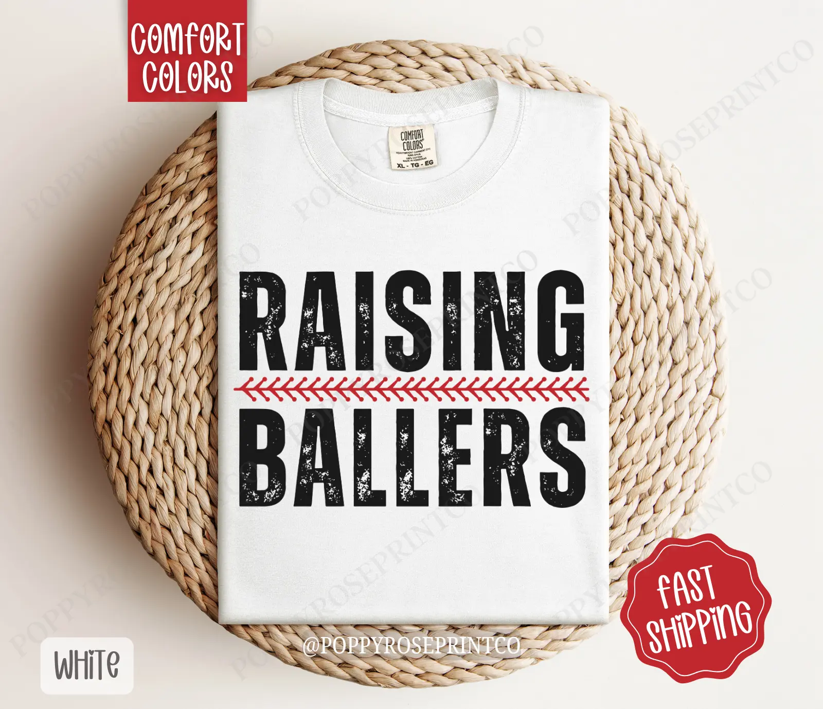 Raising Ballers Baseball Mom Comfort Colors Tshirt, Sports Mom Tshirt, Raising Ballers Tshirt, Baseball Mom Game Day