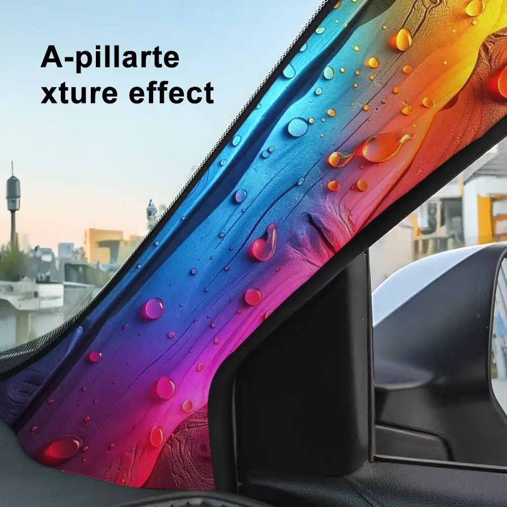 Jdm Car Interior A-Pillar Modification Kit, Universal Waterdrop Pattern Self-Adhesive Elastic Sticker Set, Decal For Cars, Car Accessory, Automobile Decals, Upgrade Your Vehicle