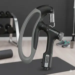 Adjustable Grip Strength Trainer with Counter - Heavy Duty Finger & Forearm Exerciser for Home Gym, Adjustable from 10 to 100kg, Build Hand & Arm Muscle.