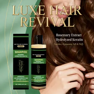 4bottles of 200ml water-based keratin moisturizing shampoo - contains rosemary, keratin, cleanses and moisturizes the scalp and hair, says goodbye to frizzy and dry hair; smooth and easy to comb, suitable for all hair types