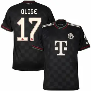 Unisex Soccer 2026 Bayern Munich Home Jersey Shirt, Fan Version Full Black Football Jersey