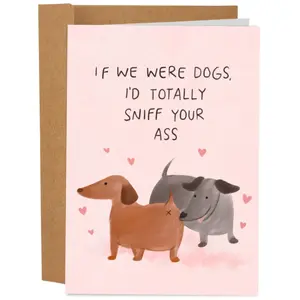 "Pet Lovers" Valentine’s Day Card - Funny Valentines Day Card for Him or Her - Individual Valentine's Day Card Featuring Pets