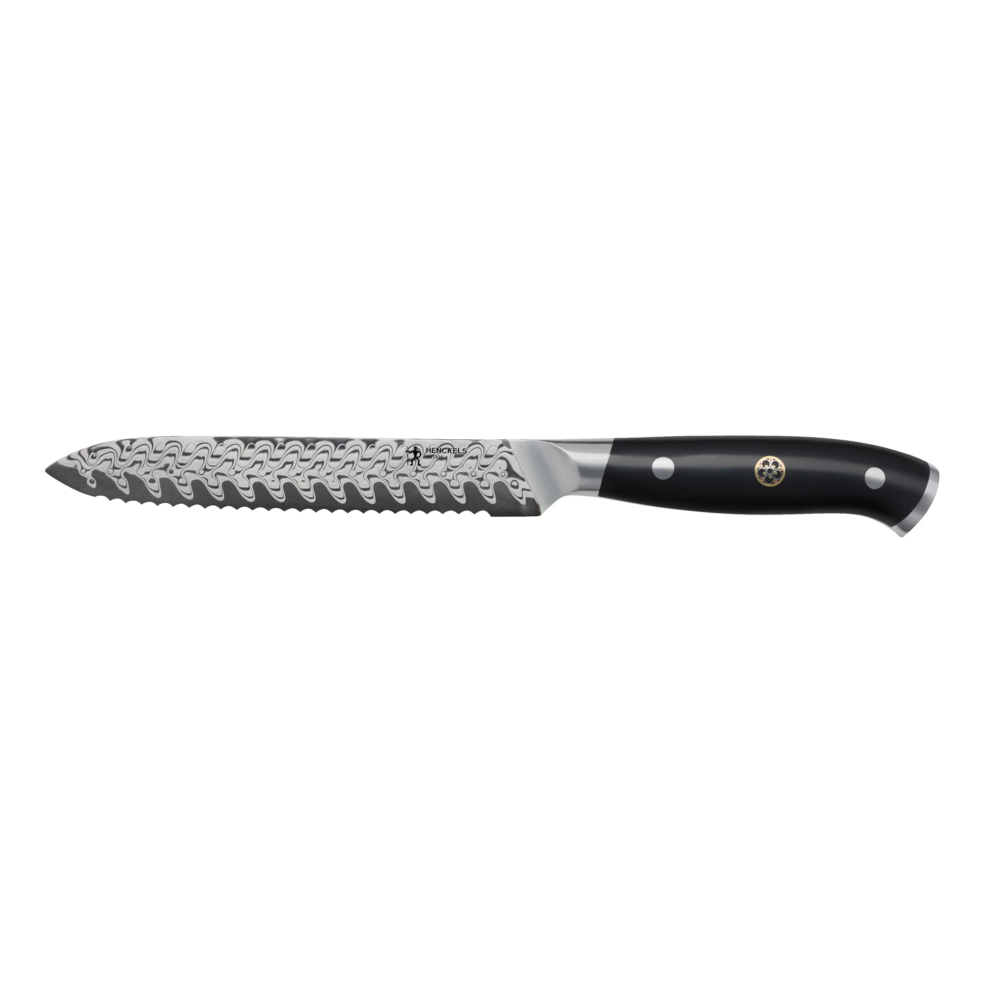 Henckels Compass Damascus 5-inch Serrated Utility Knife