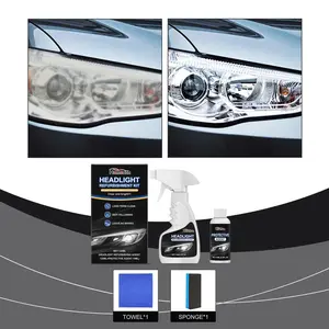Car Headlight Restoration Liquid, Oxidized Headlights Repair, Clear Coating Care Kit, 130ML, Enhances Clarity