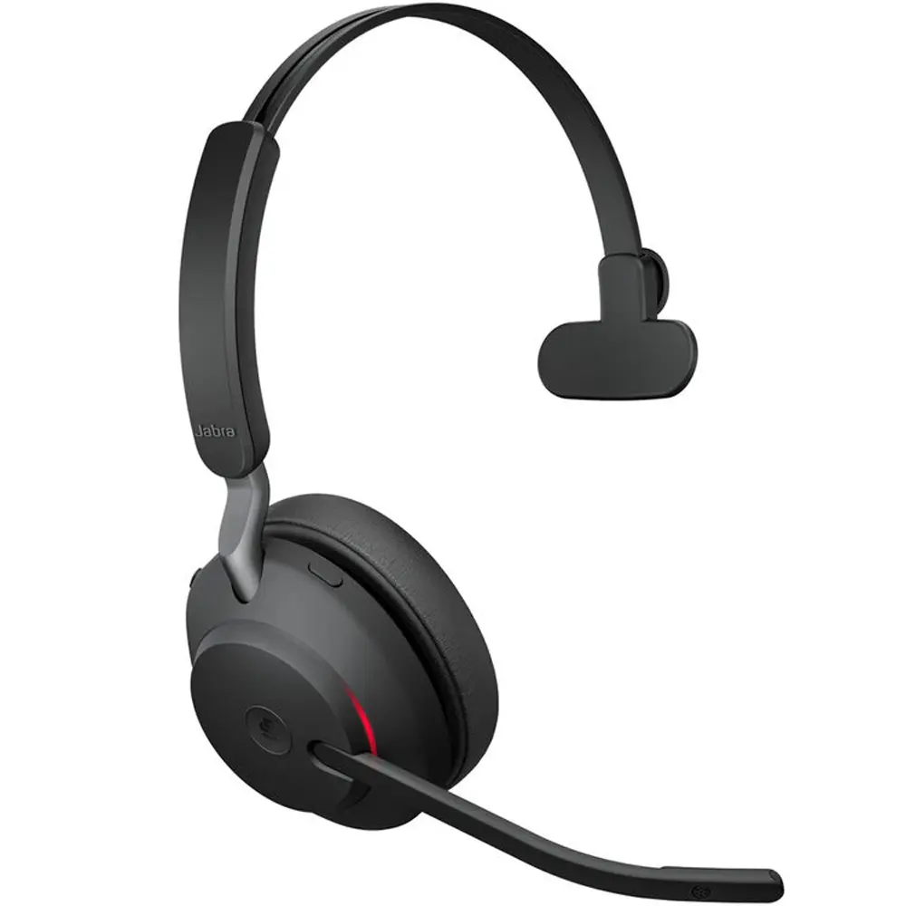 Jabra Evolve2 65 Mono MS Teams Cordless On-Ear Headphone - Electronic Audio Device with Button Controls
