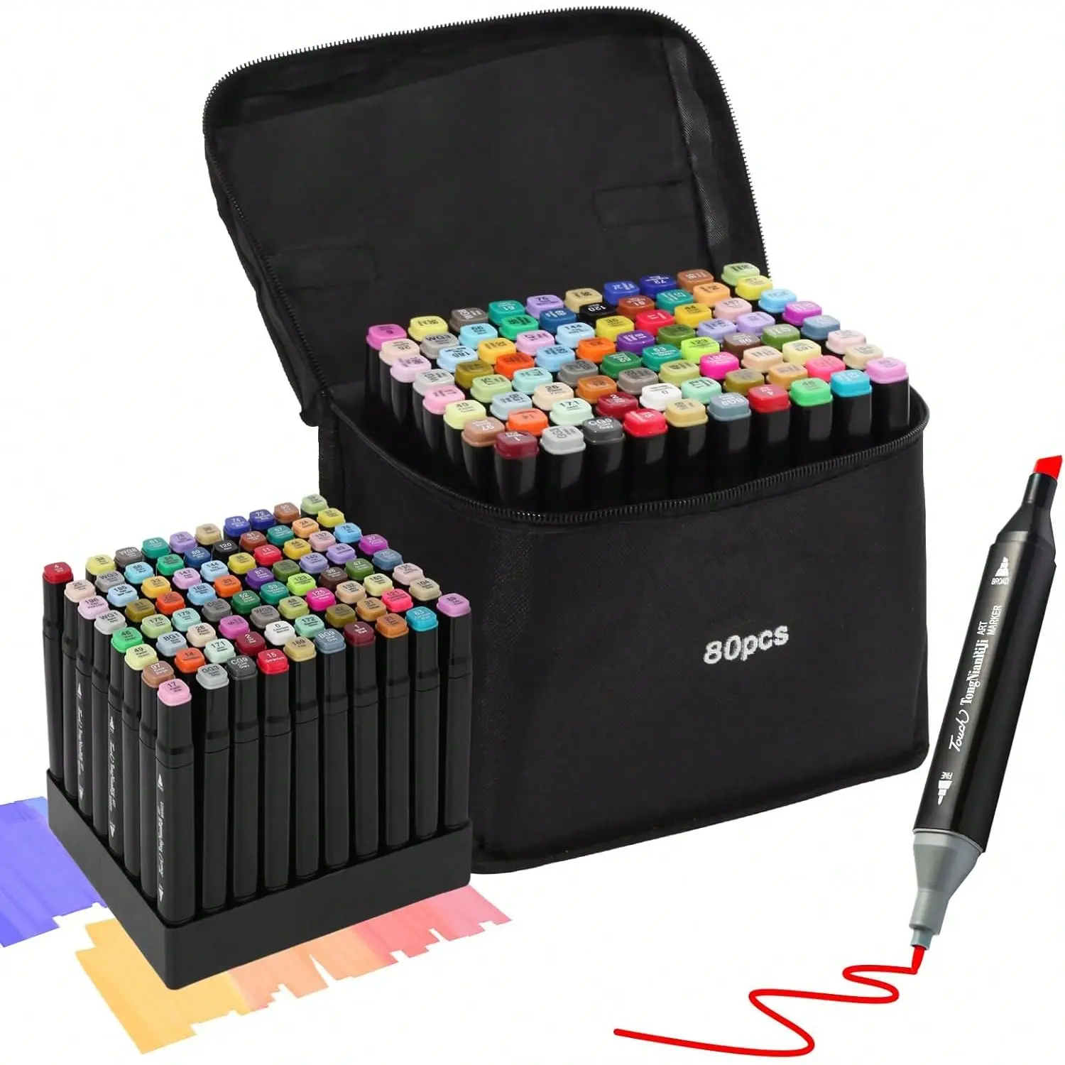 Alcohol Markers, Dual Brush Tip Permanent Art Markers, Coloring Marker, for Book Painting Card Making, Christmas gift for Adults Artists