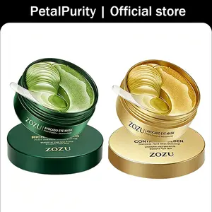 Avocado & Gold Eye Mask Patch Set Dual-Action Gel Patches for Day & Night Natural Moisturizing Reduces Fine Lines and Eye Bags Daily Skincare Product Nourishing Soothing
