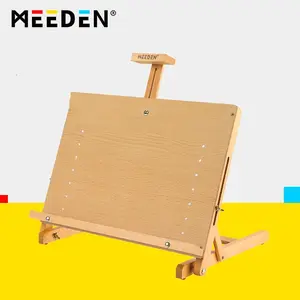 MEEDEN Art Large Drawing Board Easel, Solid Beech Wooden Tabletop H-Frame Adjustable Easel Drawing & Sketching Board for Artists, Teens & Painters, Holds Canvas up to 23" high