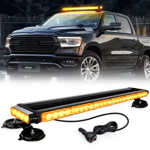 Nilight 29.5" Roof Top Strobe Lights 56LED Light Safety LED Flashing Bar Magnetic Mount 12V 24V Cars Trucks Tractors Snow Plows Construction Vehicles